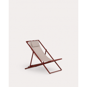 Hamac Inclinable en Aluminium avec Coussin Rilas Rouge Vin et Marron Argile - The Masie