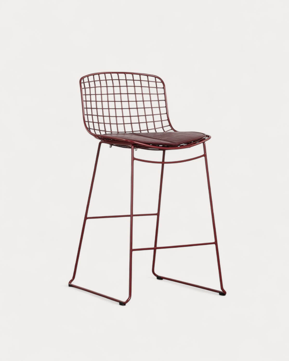 Tabouret Haut en Métal (66 cm) Dossier Bas Aras, image de la gelerie 1