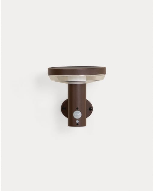 Applique murale solaire LED d'extérieur en métal Sulivan - Marron Chocolat