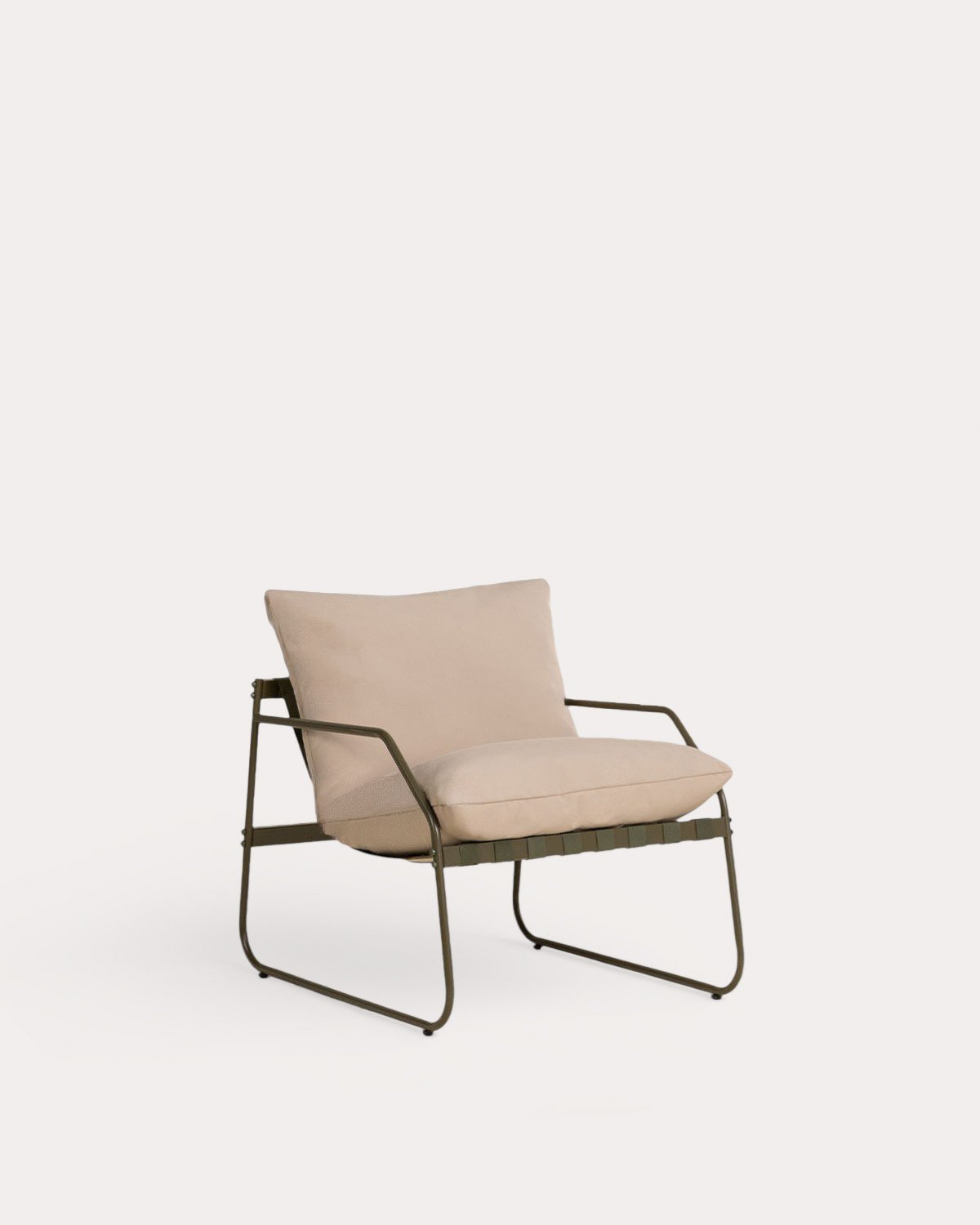 Ensemble de Jardin avec Canapé 2 Places, 2 Fauteuils et Table Basse en Métal et Tissu Ohiane, image de la gelerie 2