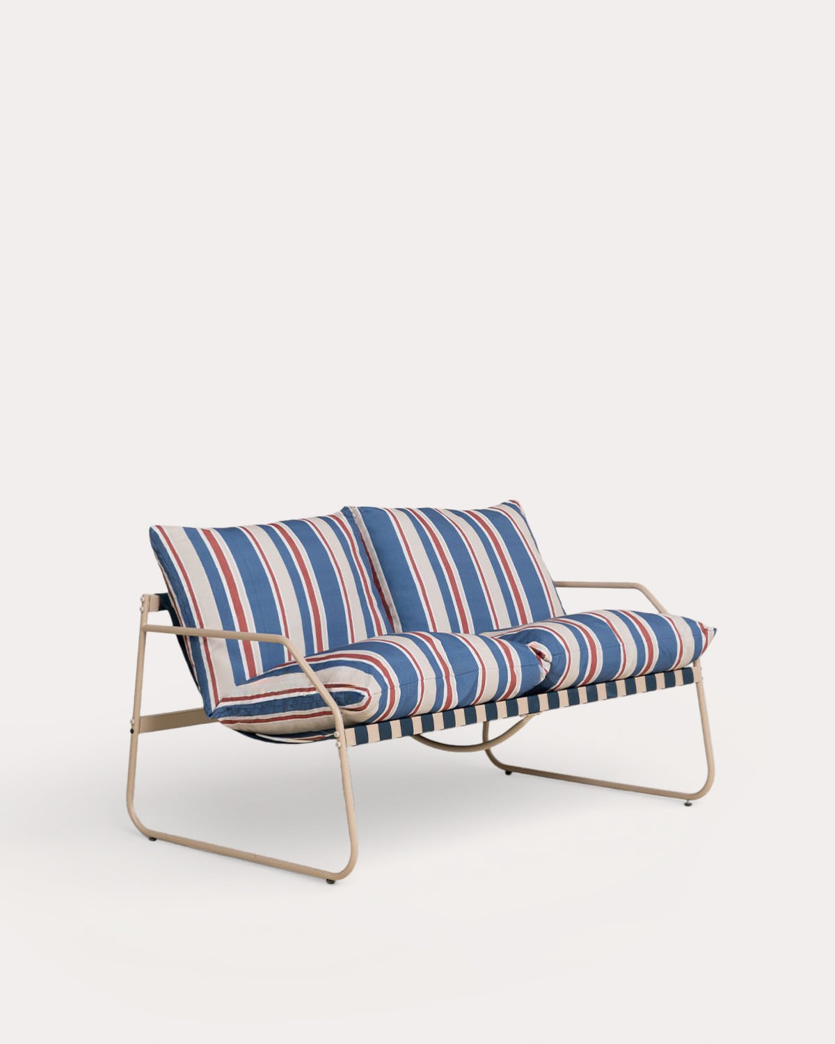 Ensemble de Jardin avec Canapé 2 Places, 2 Fauteuils et Table Basse en Métal et Tissu Ohiane, image de la gelerie 3