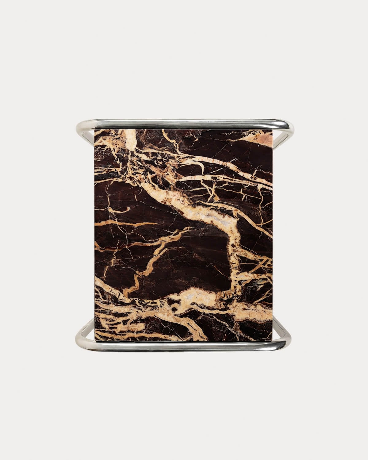 Table d'Appoint Carrée en Marbre et Métal (40x40 cm) Nansa, image de la gelerie 2