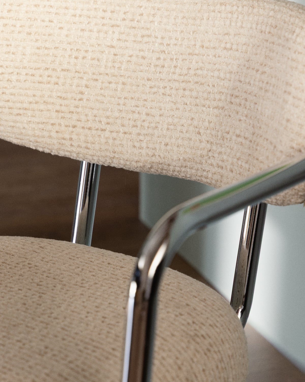 Chaise de Salle à Manger en Métal et Tissu Yeray, image de la gelerie 6