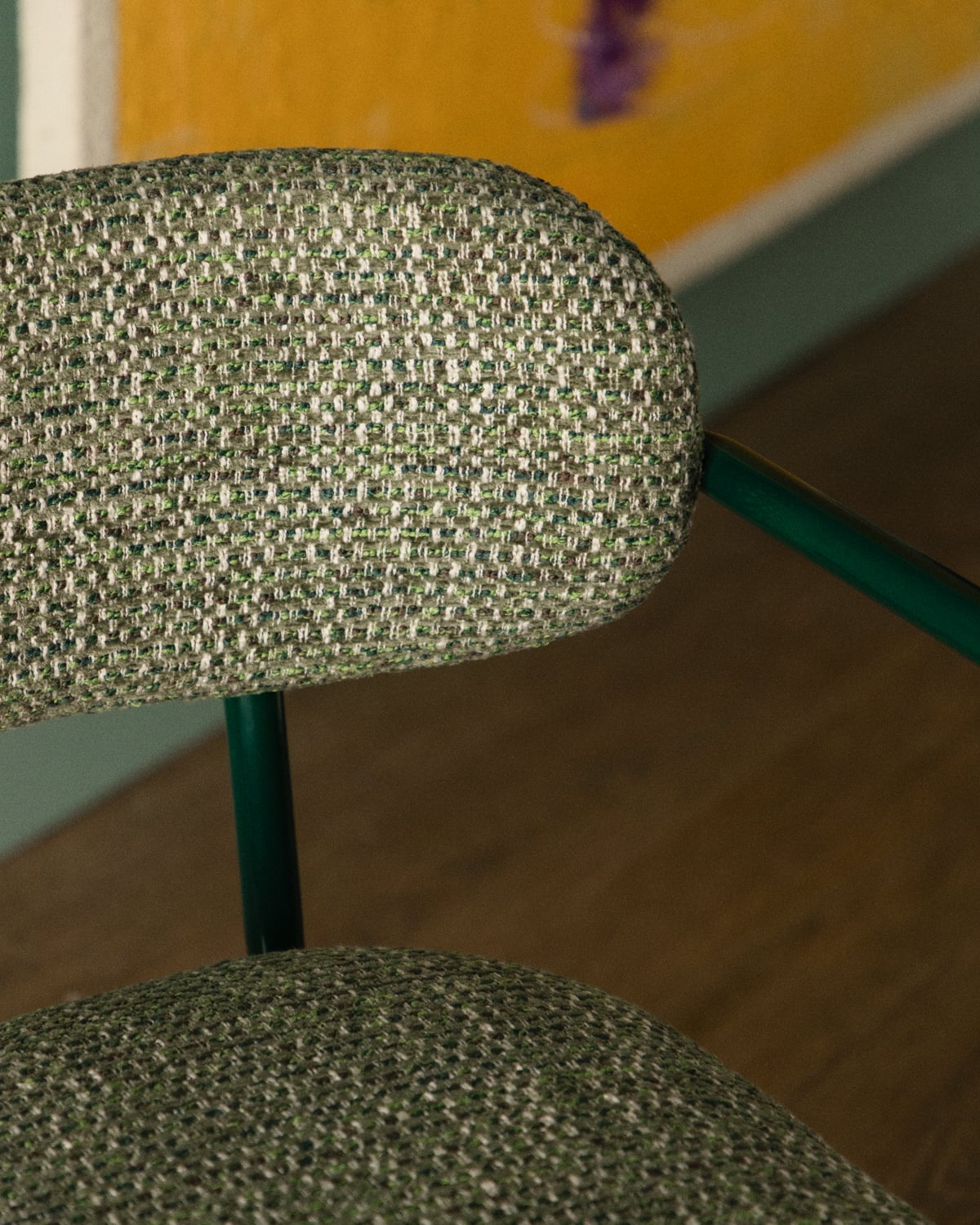 Pack 4 Chaises de Salle à Manger en Métal et Tissu Yeray, image de la gelerie 3