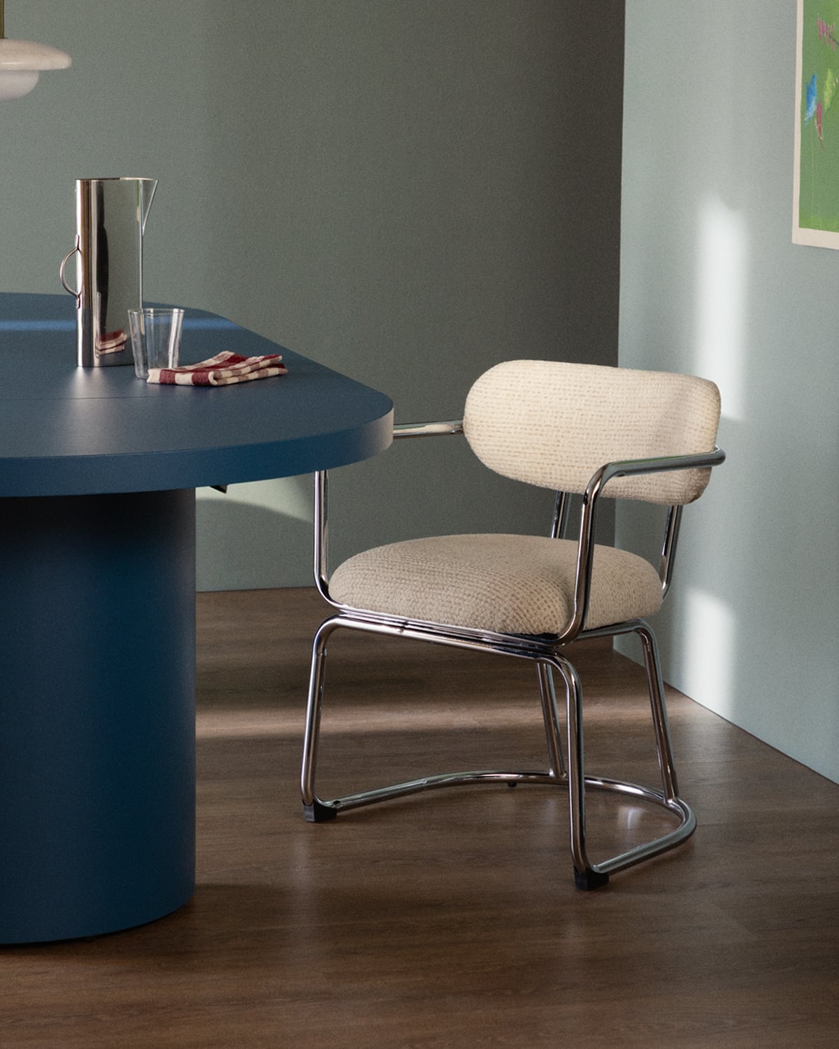 Pack 4 Chaises de Salle à Manger en Métal et Tissu Yeray, image de la gelerie 2