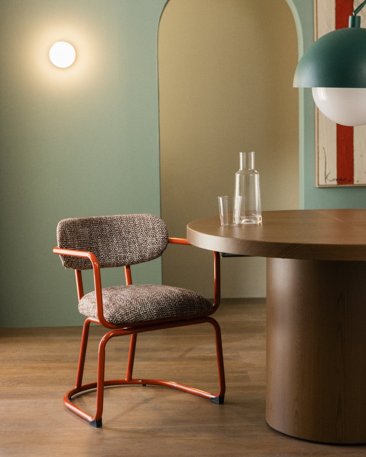 Pack 2 Chaises de Salle à Manger en Métal et Tissu Yeray, image de la gelerie 2