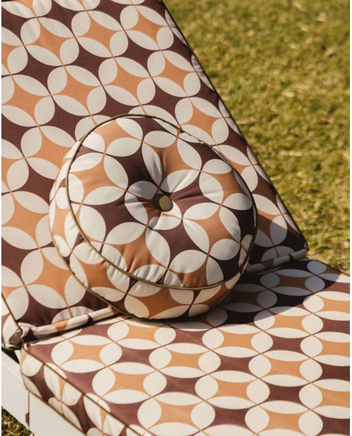 Coussin Rond d'Extérieur en Tissu (Ø40 cm) Edimbra