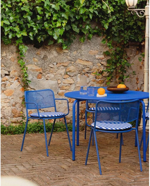 Chaise d'Extérieur avec Accoudoirs en Métal Dorothea