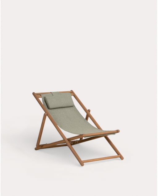 Pack 2 Hamacs Inclinables en Bois d'Eucalyptus et Tissu Elnes