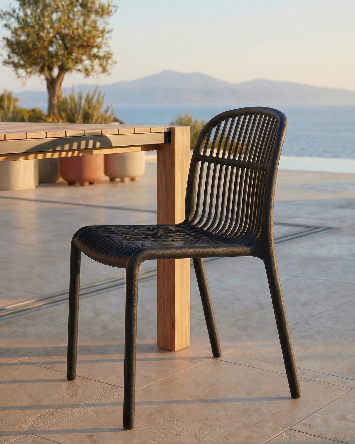 Pack 2 Chaises d'Extérieur en Polypropylène Aisha, image de la gelerie 2