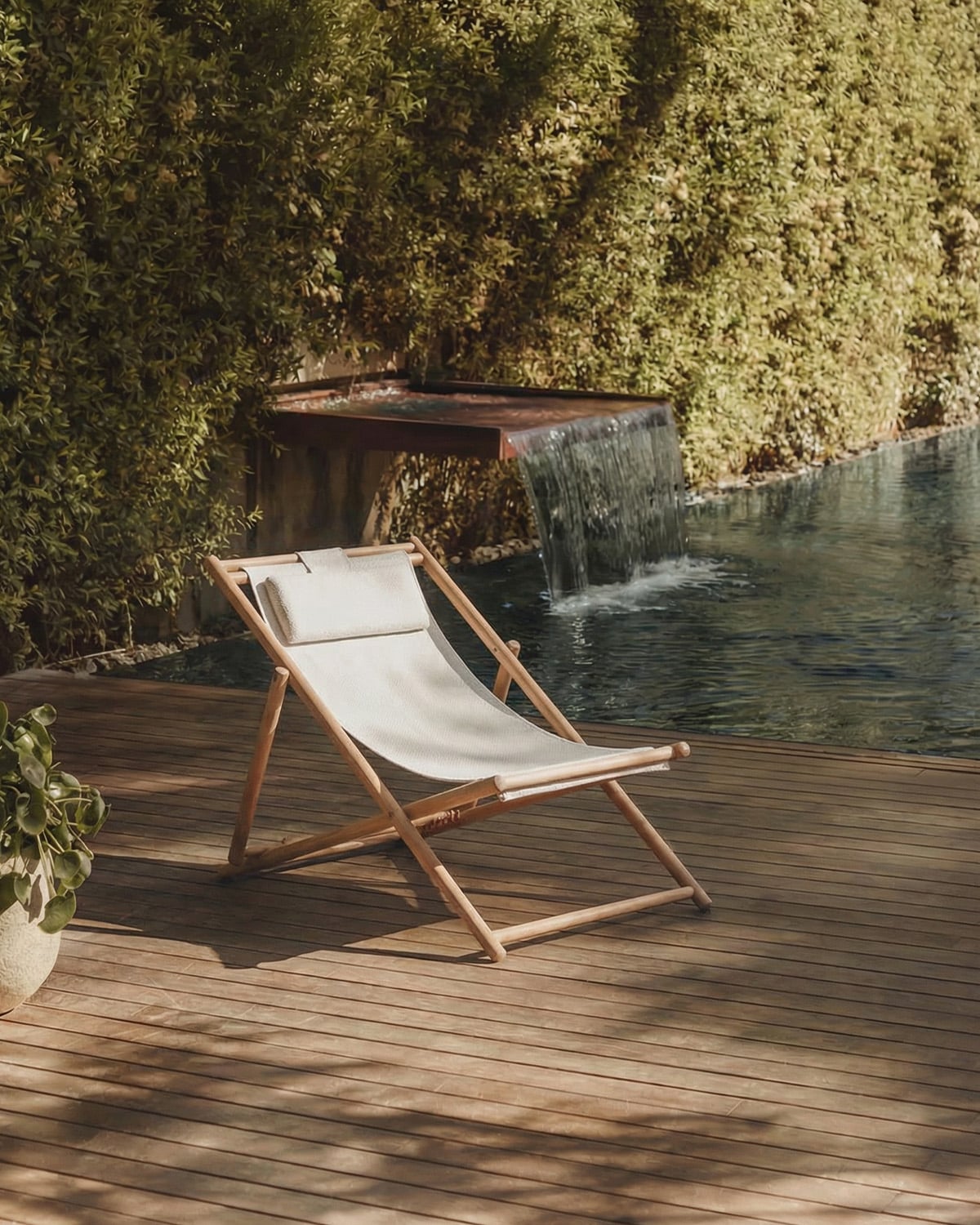 Pack 2 Hamacs Inclinables en Bois d'Eucalyptus et Tissu Elnes, image de la gelerie 2