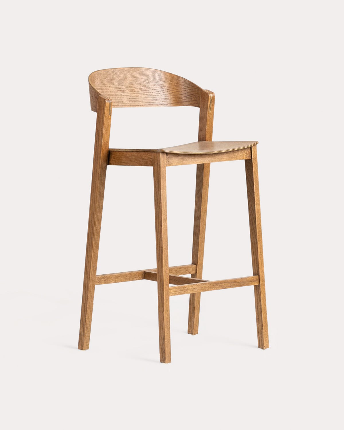 Tabouret Haut en Bois de Chêne (65 cm) Laly, image de la gelerie 1