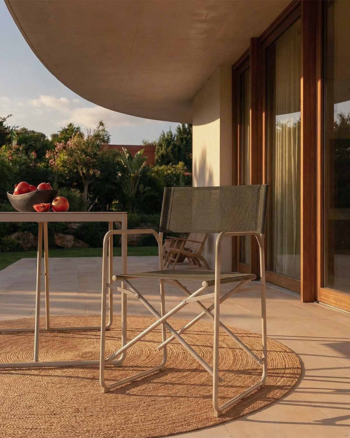 Chaise Pliante d'Extérieur en Métal et Tissu Bowye, image de la gelerie 2