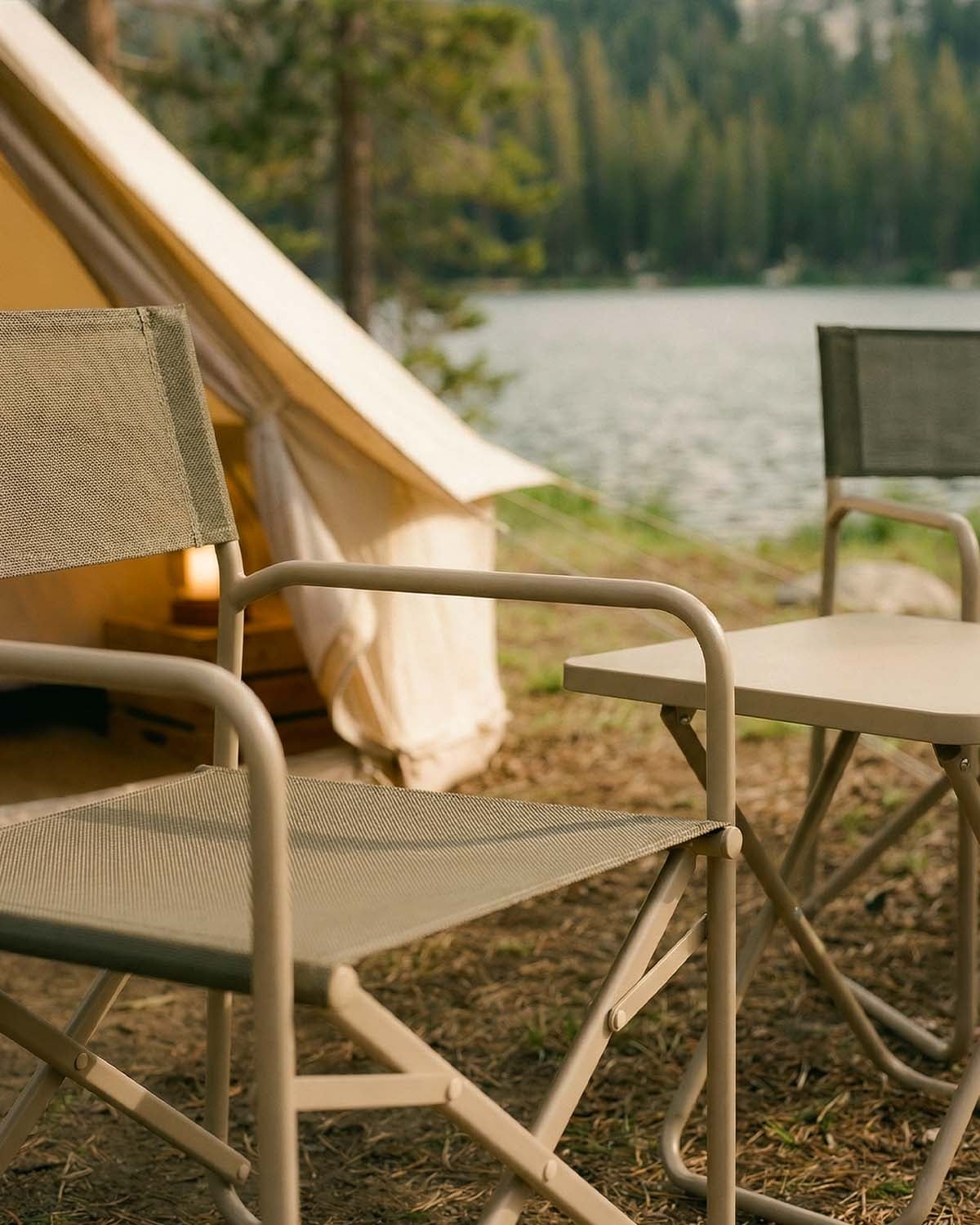 Chaise de Jardin Pliante en Métal et Tissu Bowye, image de la gelerie 3