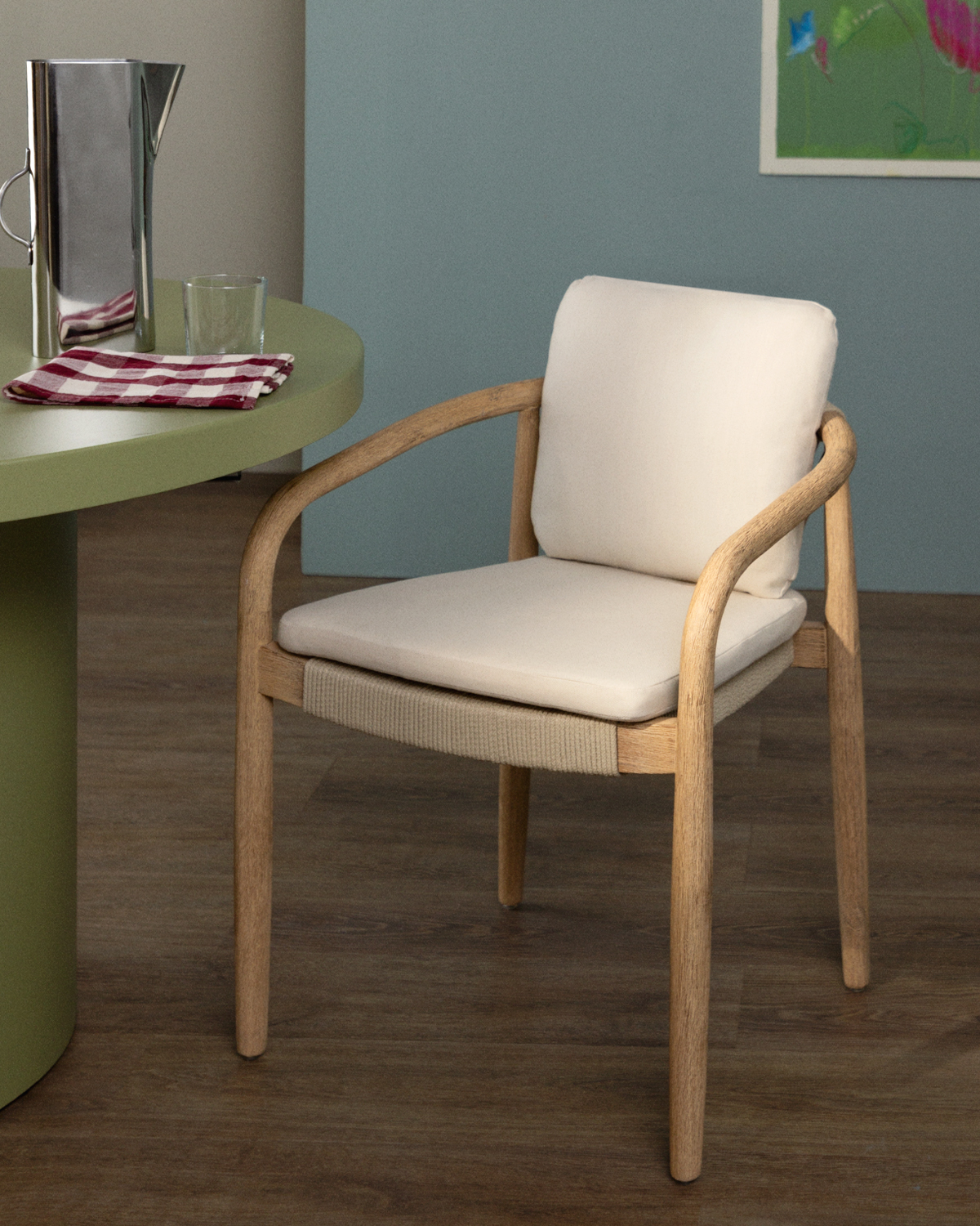 Pack 4 chaises de salle à manger en bois d'acacia Loli, image de la gelerie 2