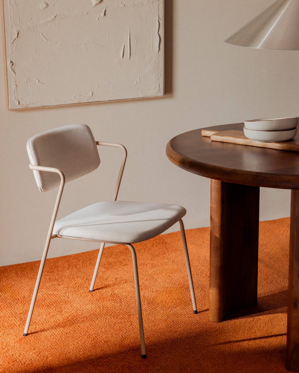 Pack 4 Chaises de Salle à Manger en Velours et Tissu Irun, image de la gelerie 2