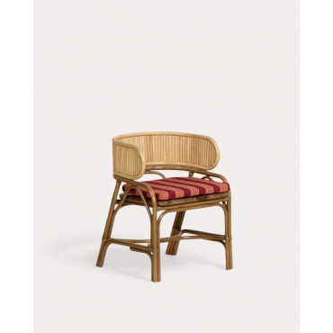 Chaise de Salle à Manger en Rotin Naturel Dozza Rotin Naturel - The Masie