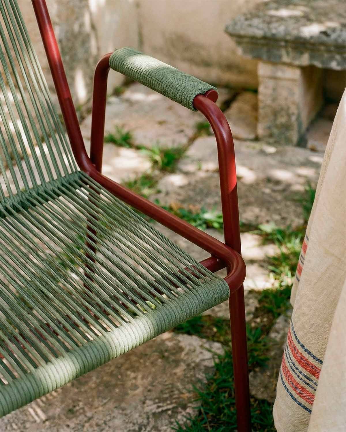 Pack 4 Chaises d'Extérieur avec Accoudoirs en Métal et Corde Mayailer, image de la gelerie 6