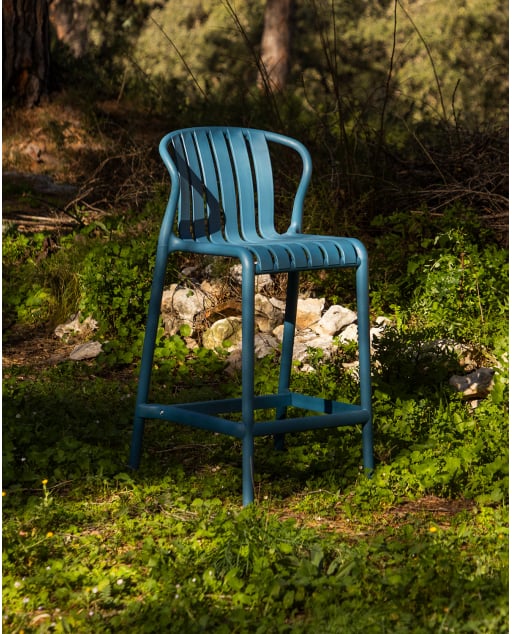 Tabouret Haut d'Extérieur en Polypropylène (65 cm) Baztan