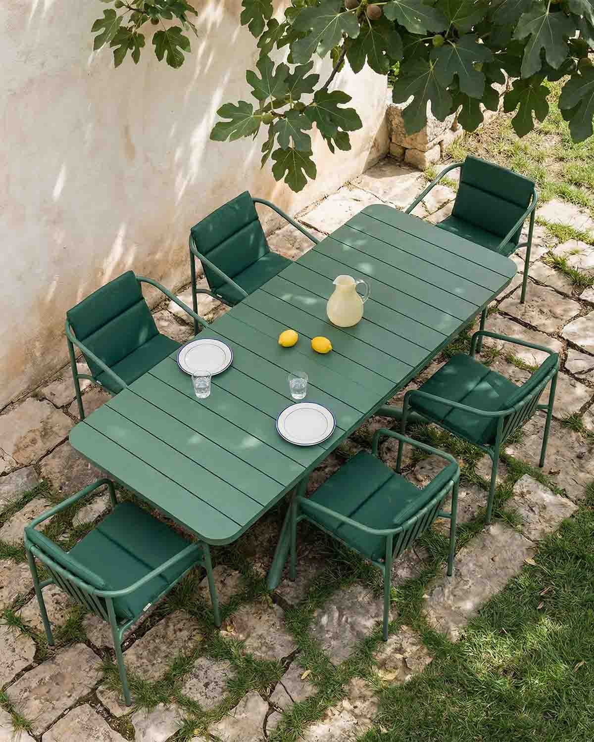 Table d'Extérieur Rectangulaire Extensible en Aluminium (180-240x90 cm) Kelsey, image de la gelerie 2