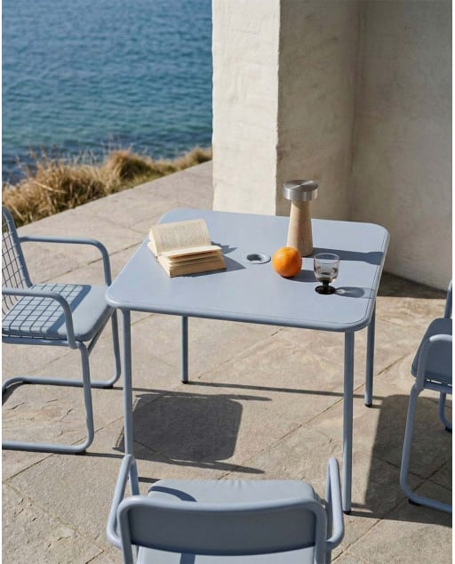 Table d'Extérieur Carrée en Métal (80x80 cm) Mijail