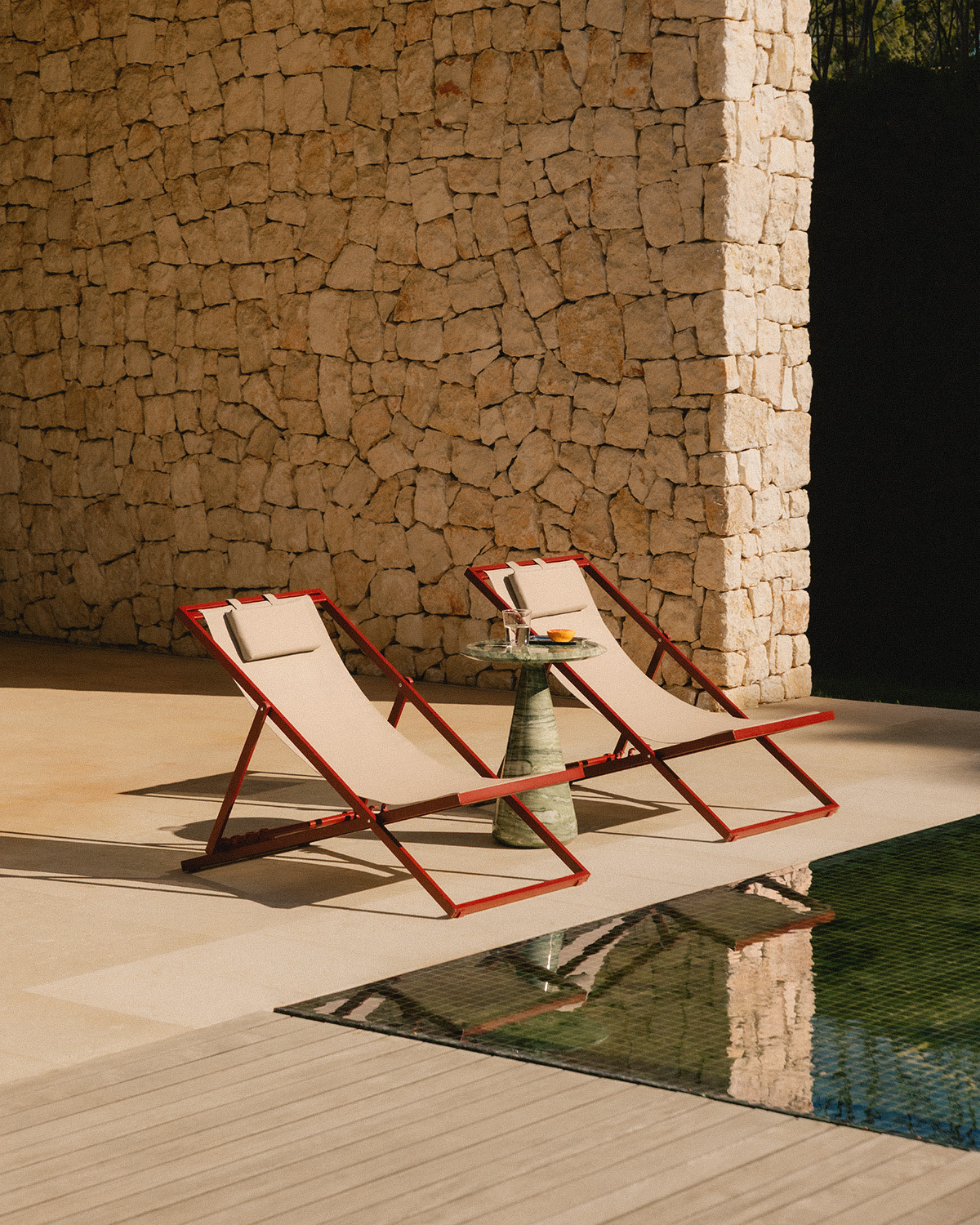 Pack de 2 Hamacs Inclinables en Aluminium avec Coussin Rilas, image de la gelerie 2