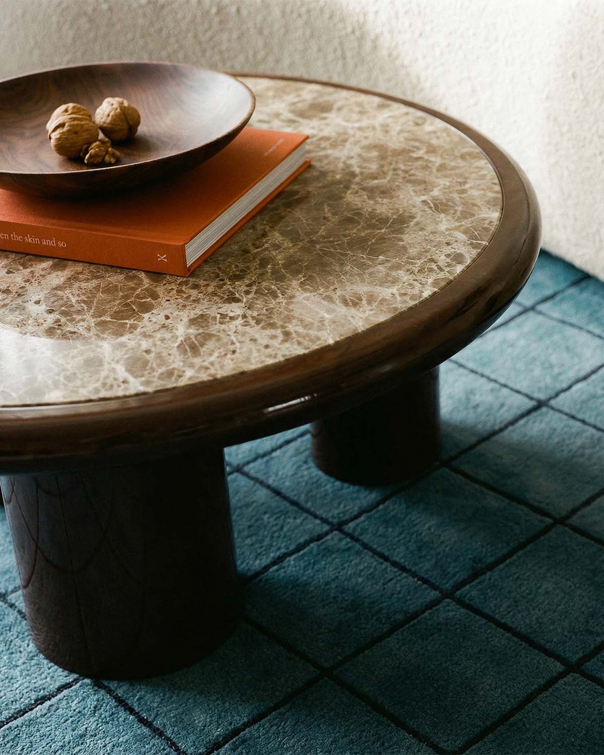 Table Basse Ronde en Marbre et Bois (Ø90 cm) Hellie, image de la gelerie 3