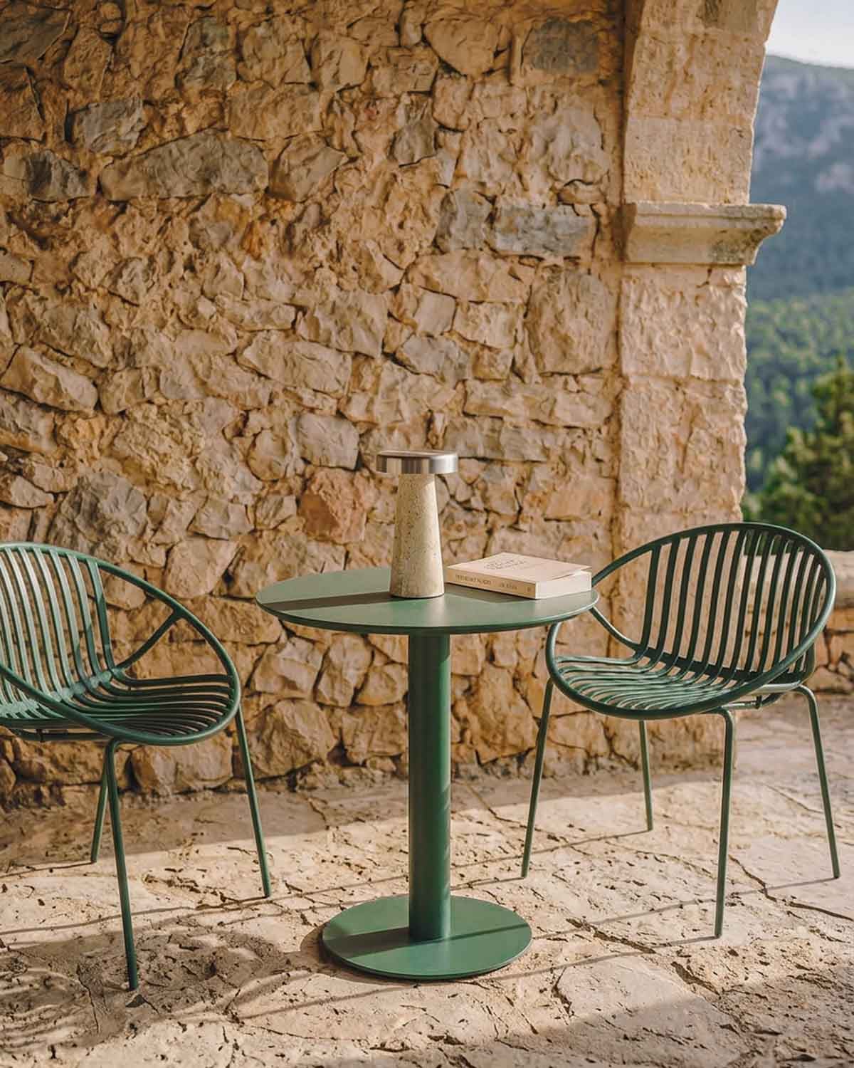 Table d'Extérieur Ronde en Métal (Ø70 cm) Banon, image de la gelerie 2