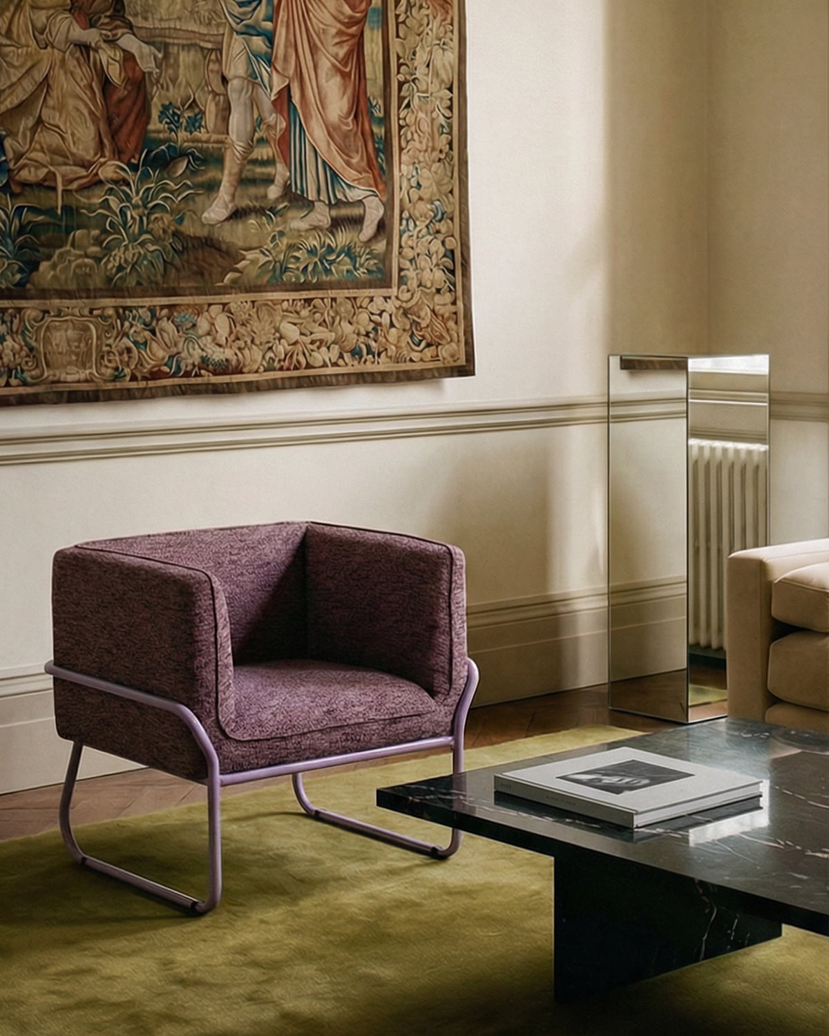 Fauteuil en tissu et métal Marcellus , image de la gelerie 2