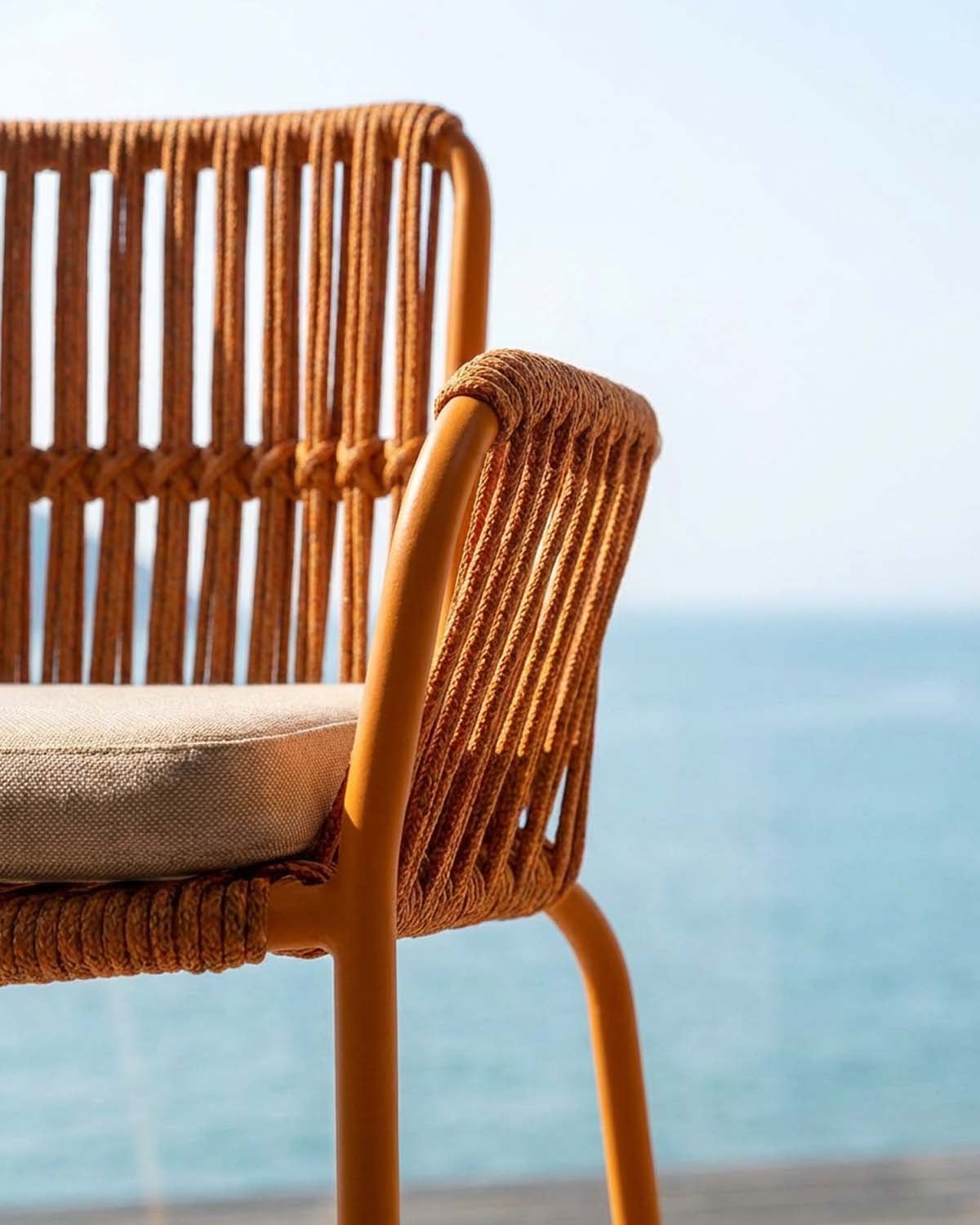 Tabouret Haut en Métal et Corde (75 cm) Drian, image de la gelerie 3