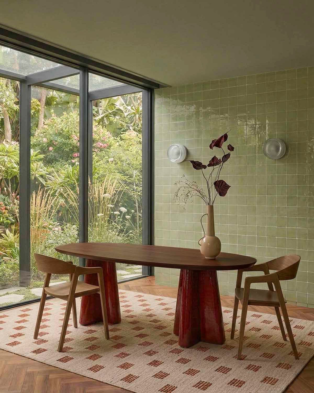 Table de Salle à Manger Ovale en Bois (220x110 cm) Roxenna, image de la gelerie 2