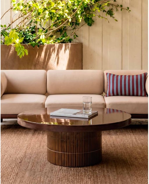 Table Basse Ronde d'Extérieur en Ciment (Ø90 cm) Banus