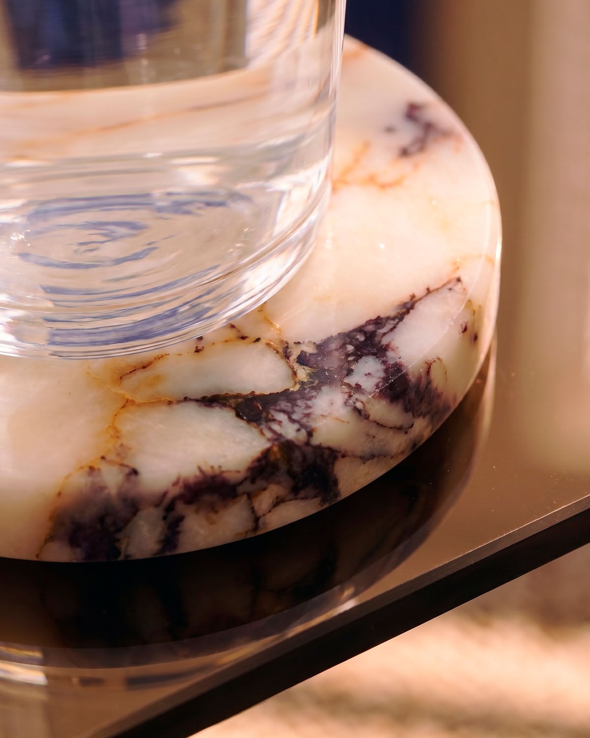 Set de 4 Sous-Verres Ronds en Marbre (Ø10 cm) Minao, image de la gelerie 3