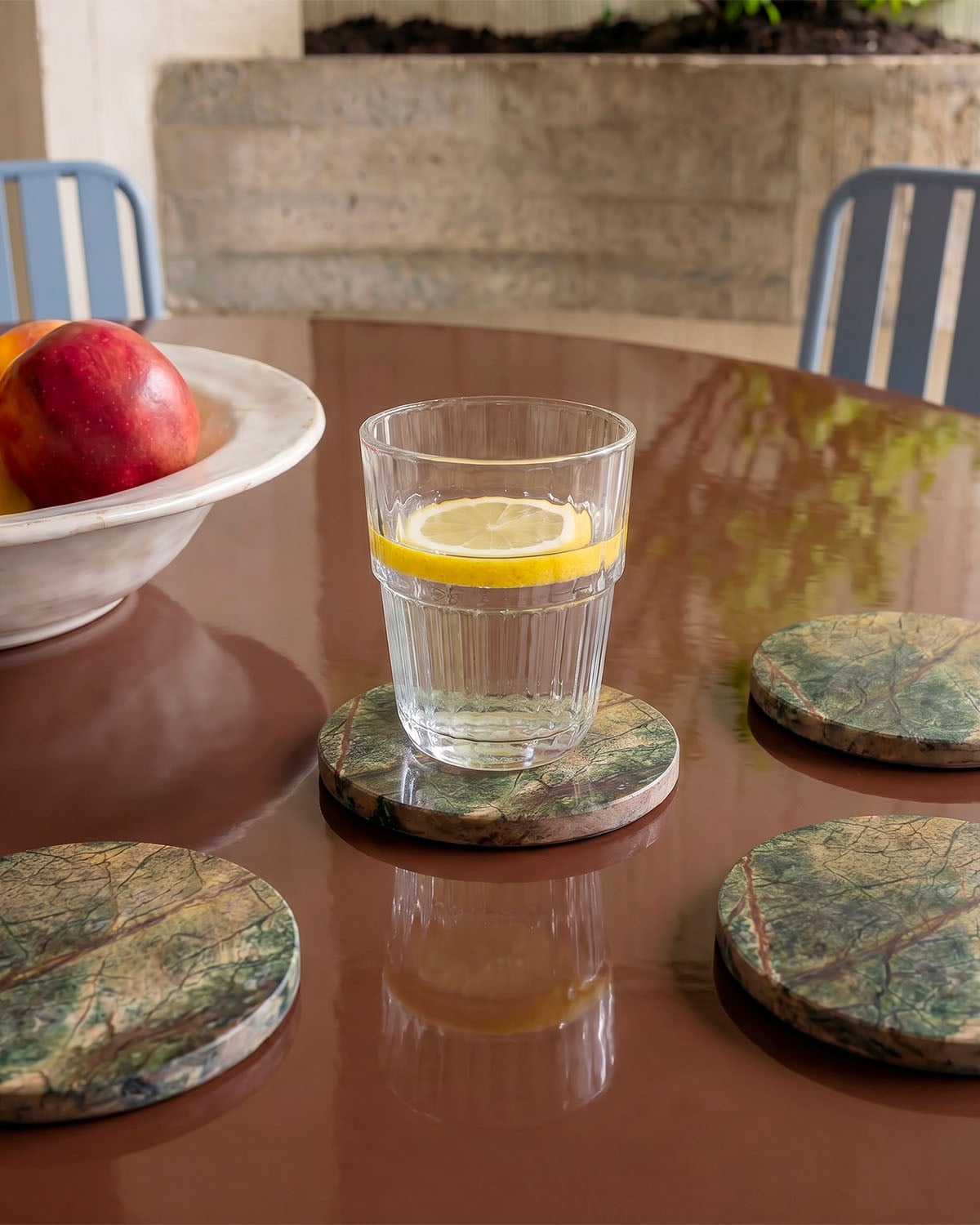 Set de 4 Sous-Verres Ronds en Marbre (Ø10 cm) Minao, image de la gelerie 7