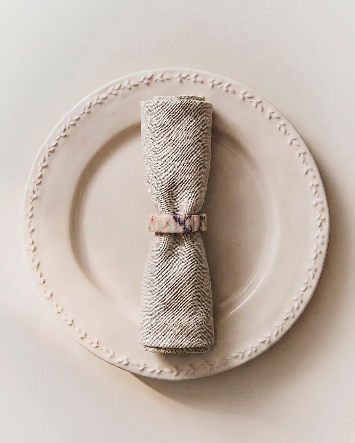 Set de 2 Ronds de Serviette en Marbre (Ø5 cm) Neidka, image de la gelerie 2