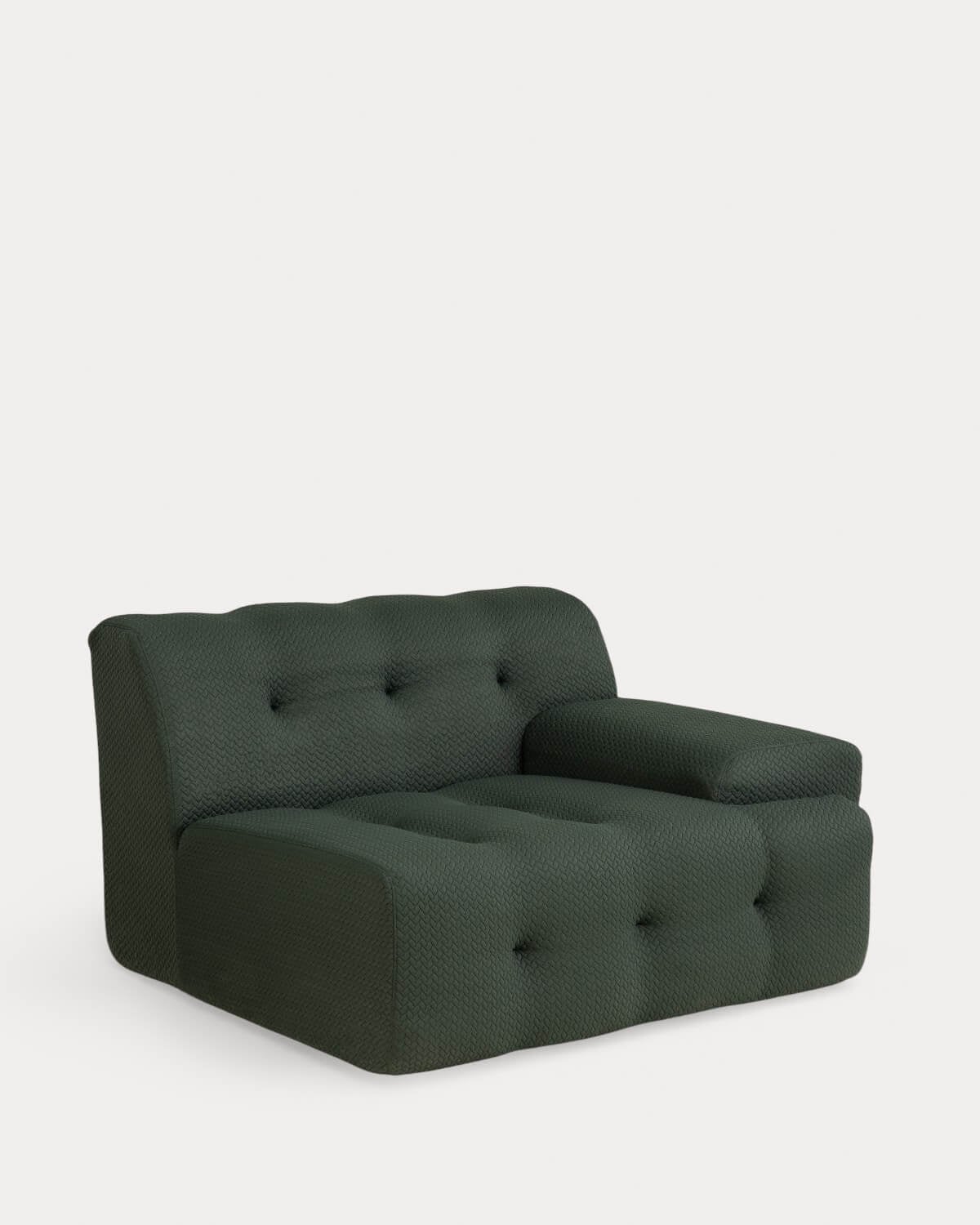 Canapé Modulaire Emballé sous Vide 2 Pièces Module d'Angle et Module Central avec Module pouf en Tissu Nahual, image de la gelerie 2