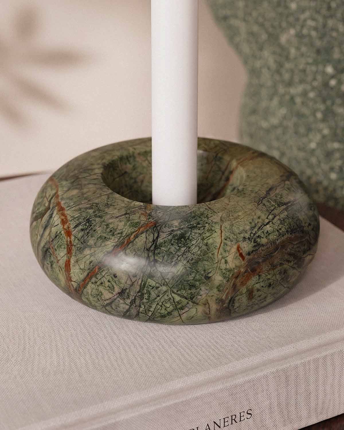 Bougeoir Rond en Marbre (Ø9 cm) Menera, image de la gelerie 3