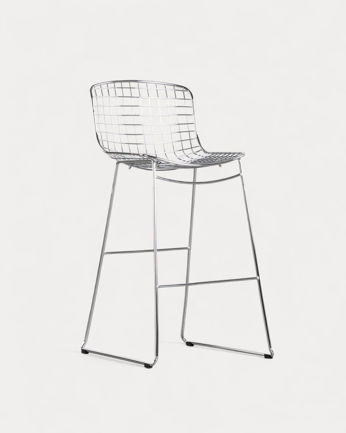 Tabouret Haut en Métal (66 cm) Dossier Bas Aras, image de la gelerie 7