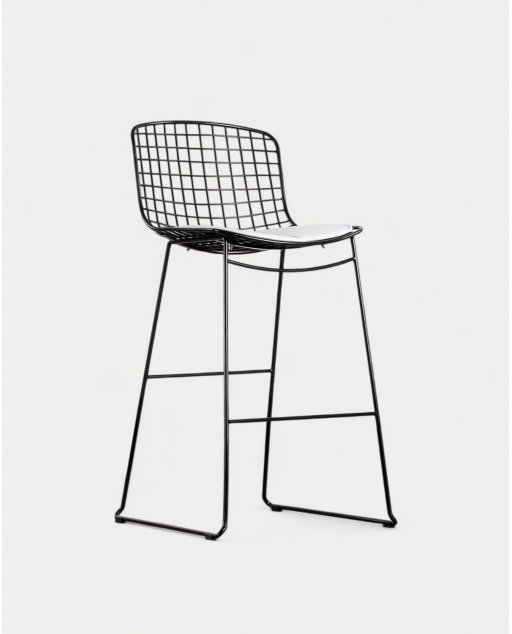 Tabouret Haut en Métal (75 cm) Respaldo Bajo Aras - Noir
