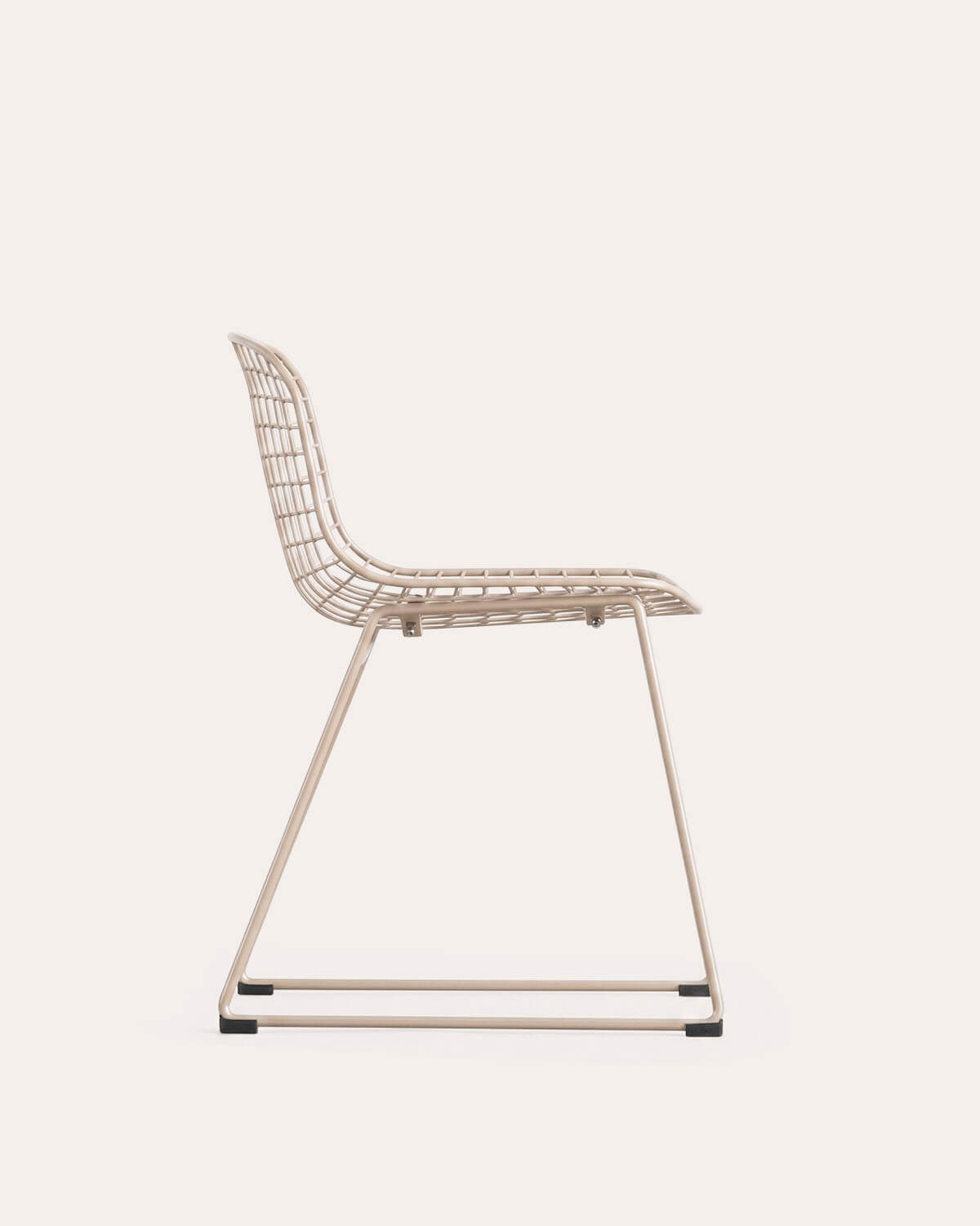 Pack 4 chaises de salle à manger en métal à dossier bas Aras, image de la gelerie 2