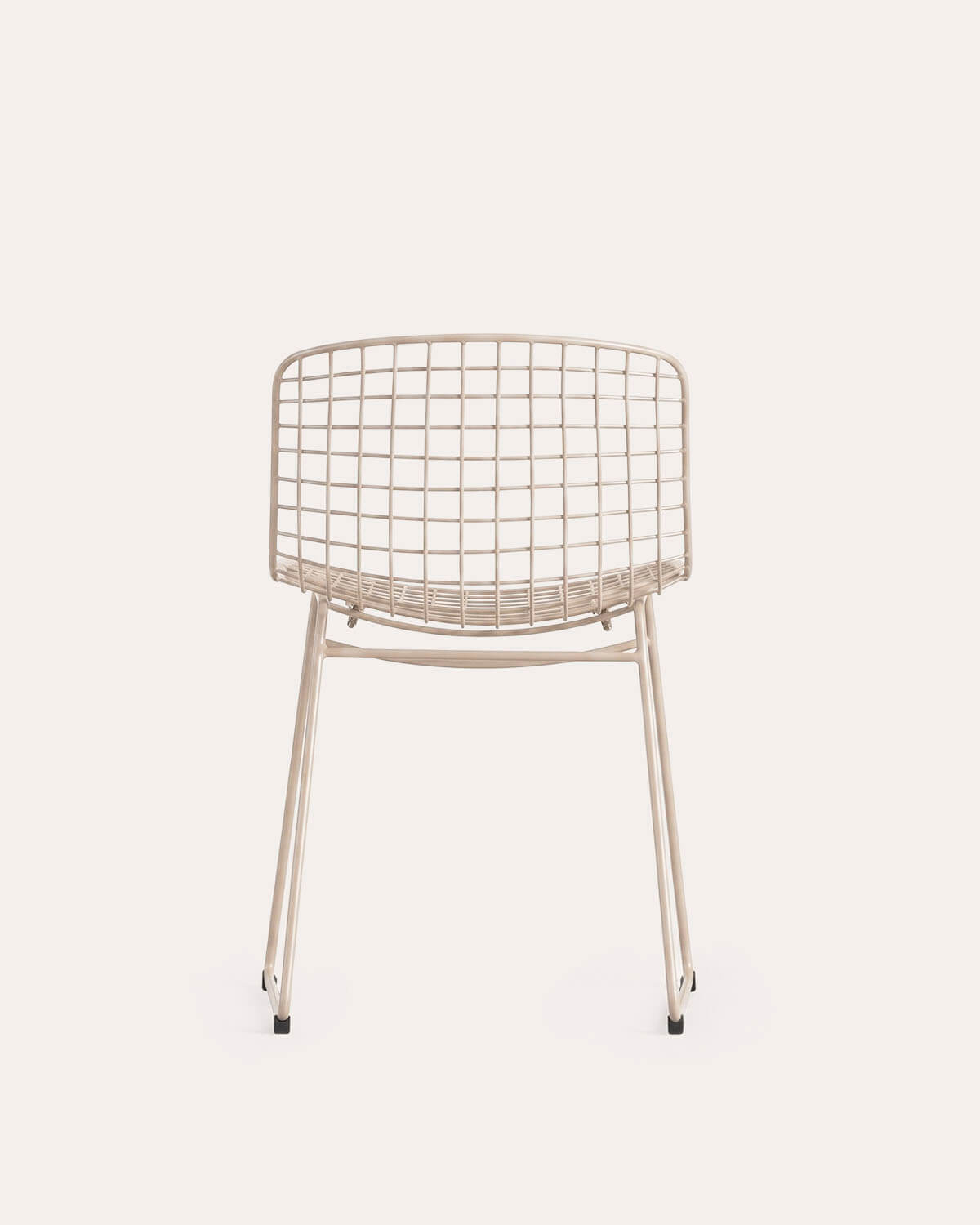 Pack 4 chaises de salle à manger en métal à dossier bas Aras, image de la gelerie 3