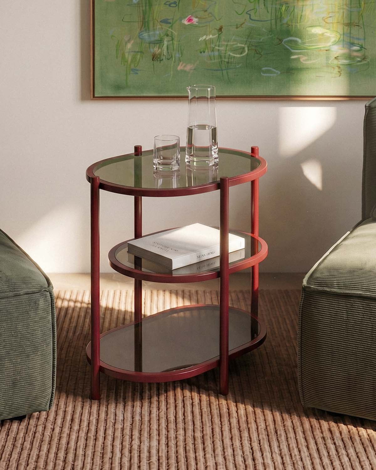Table d'Appoint en Métal et Verre Trempé (50x50 cm) Yerry, image de la gelerie 2