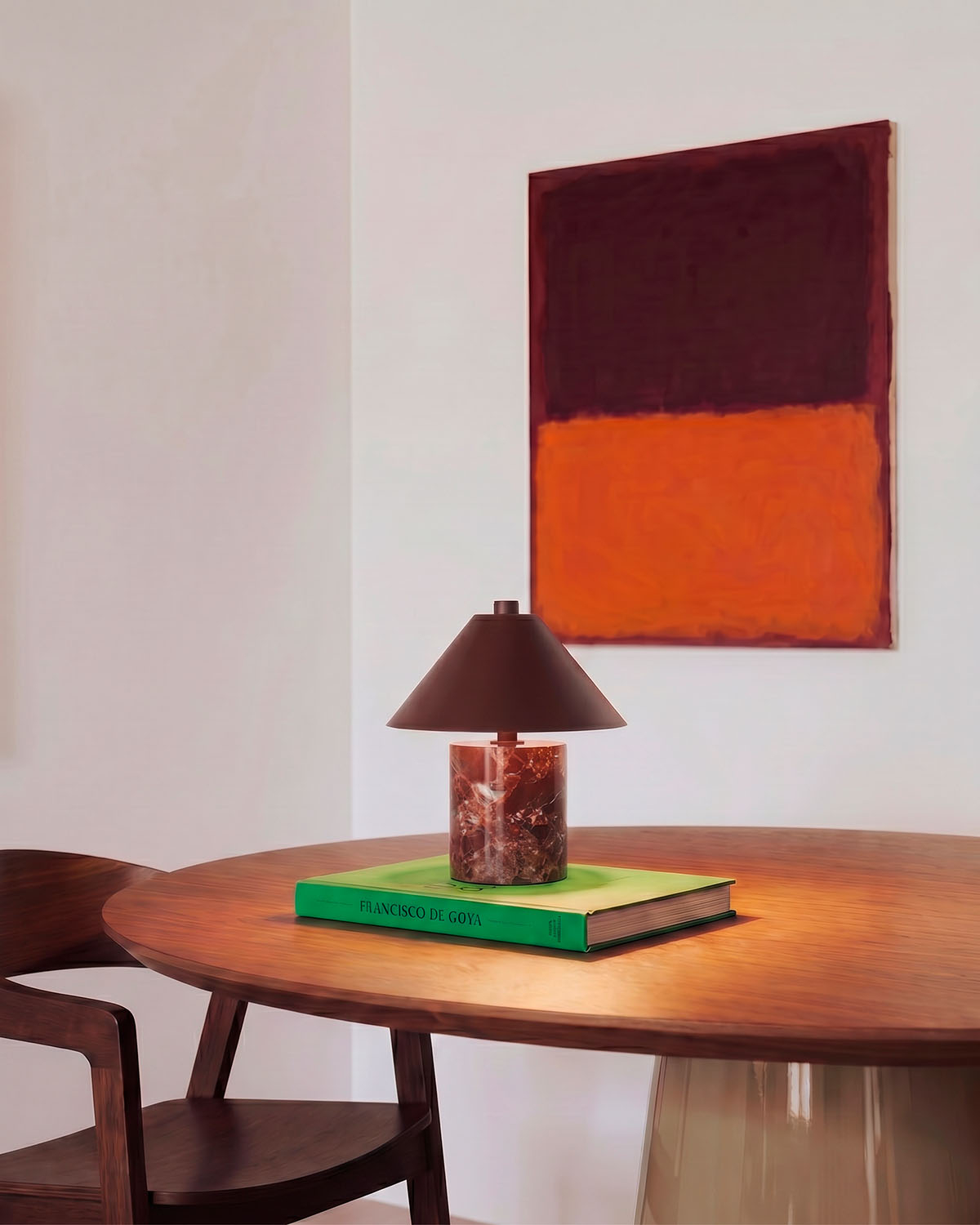 Lampe de Table LED sans Fil d'Extérieur en Marbre et Métal Obely, image de la gelerie 2