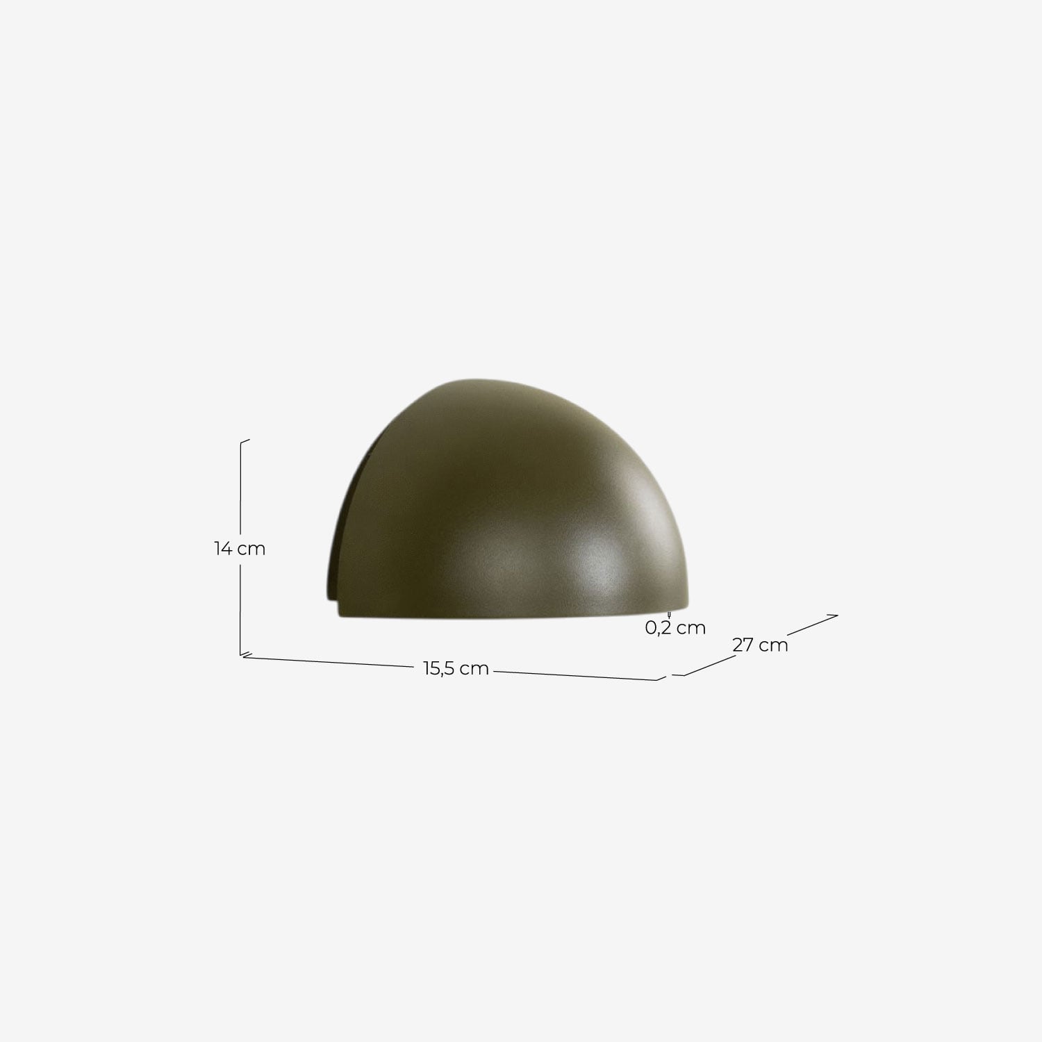 Cette Applique Murale Extérieure en Aluminium Denna, dimensions