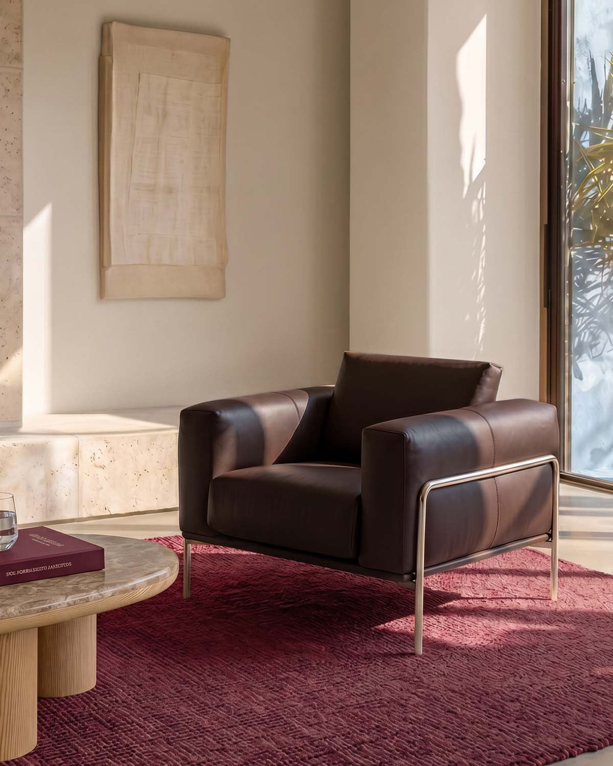 Pack 2 Fauteuils en Métal et Similicuir Jahir, image de la gelerie 2