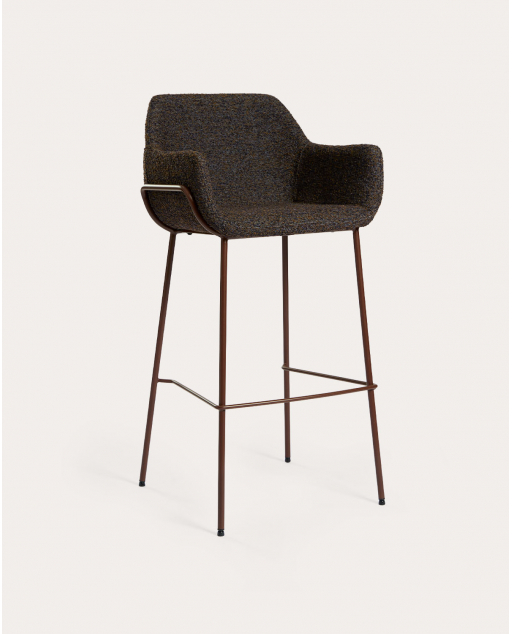 Pack de 4 Taburetes Altos en Tissu et Métal (65 cm) Oisin