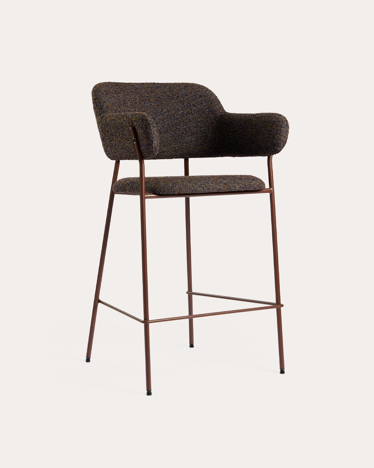 Pack 4 tabourets de bar en tissu et métal Stana, image de la gelerie 5357500