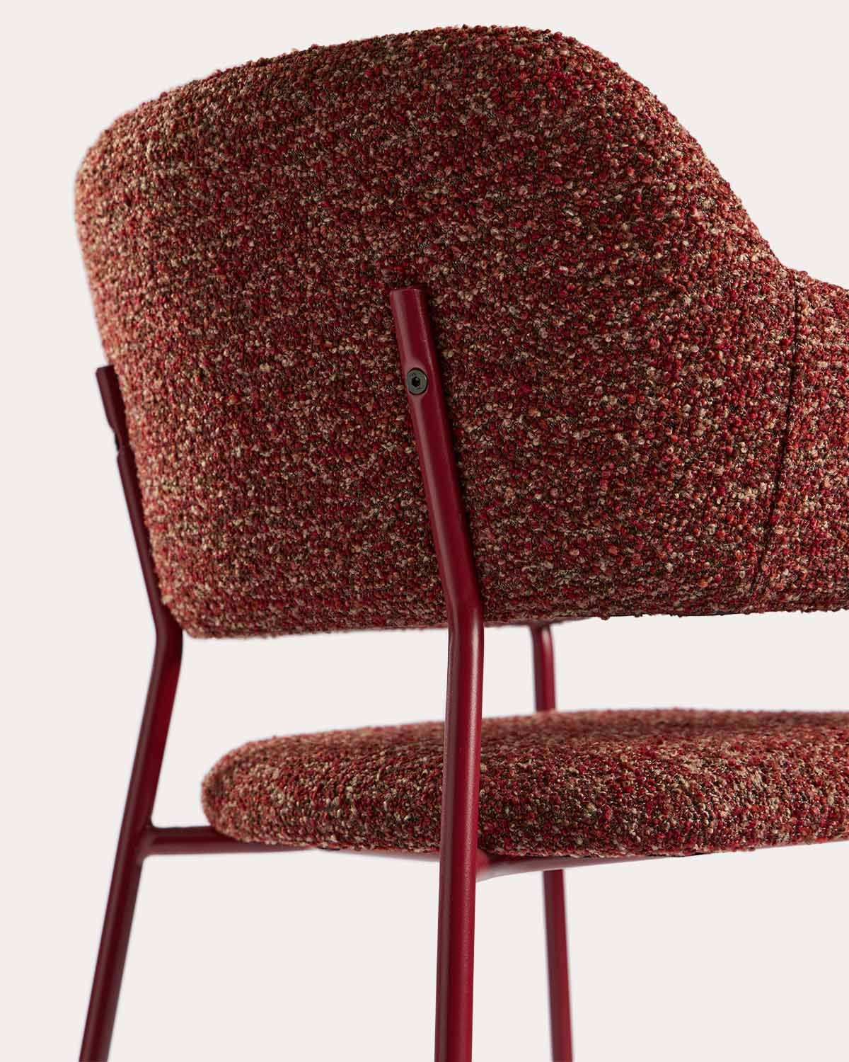 Lot de 4 tabourets hauts en tissu et métal Stana, image de la gelerie 5