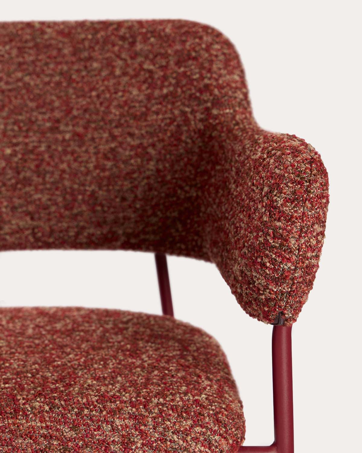 Lot de 4 tabourets hauts en tissu et métal Stana, image de la gelerie 4