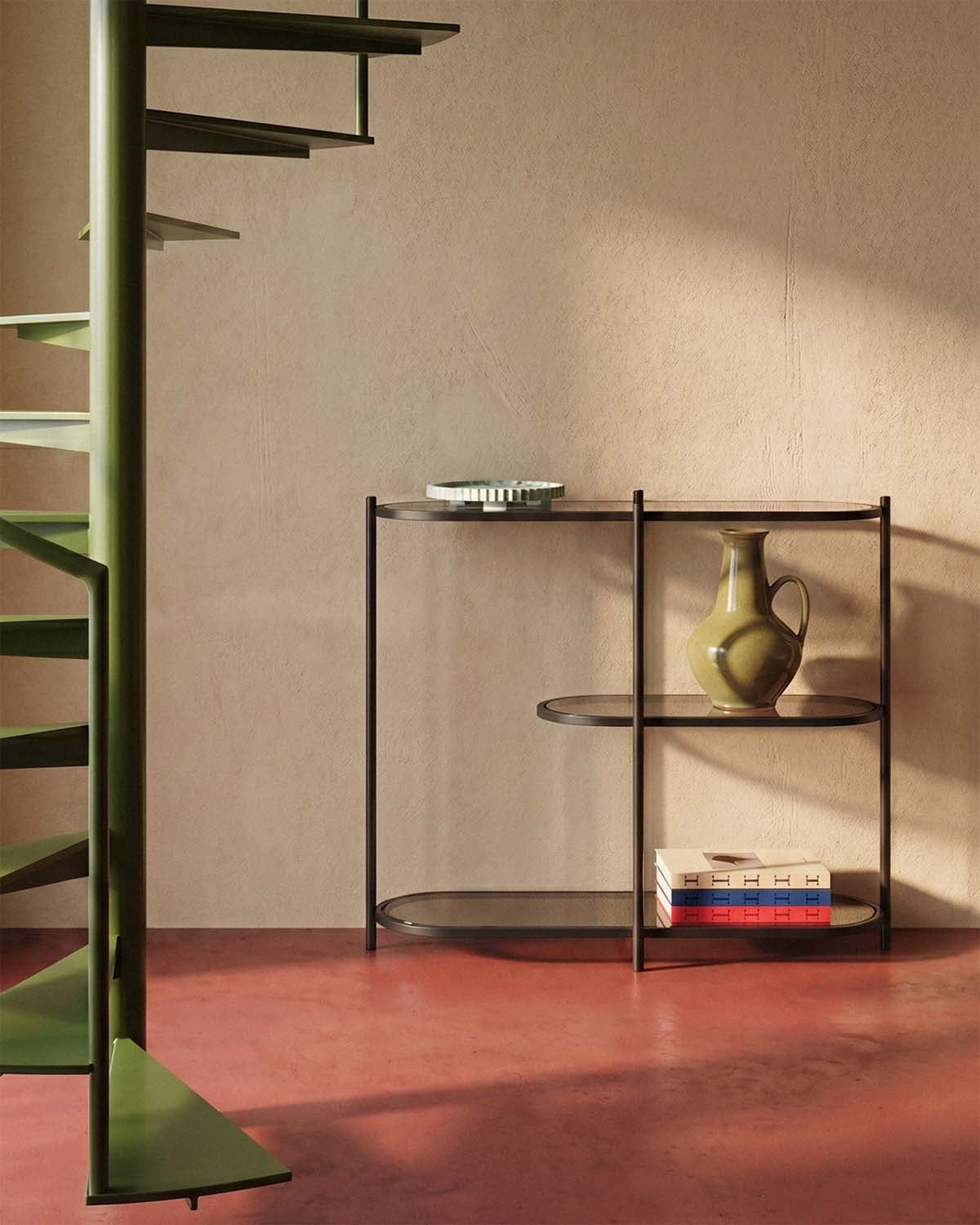 Étagère 80x85 cm en métal et verre trempé Yerry, image de la gelerie 2